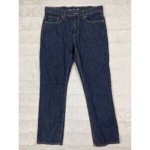 Old Navy Straight Leg Jeans 34x32 Dark Wash Blue Denim